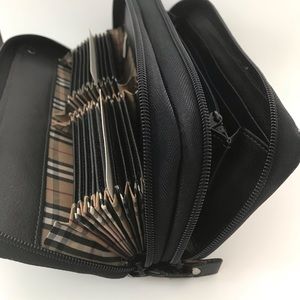 Brand new Boxy Leather Clutch with strap